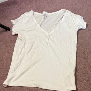 Hollister White Short Sleeve Tee